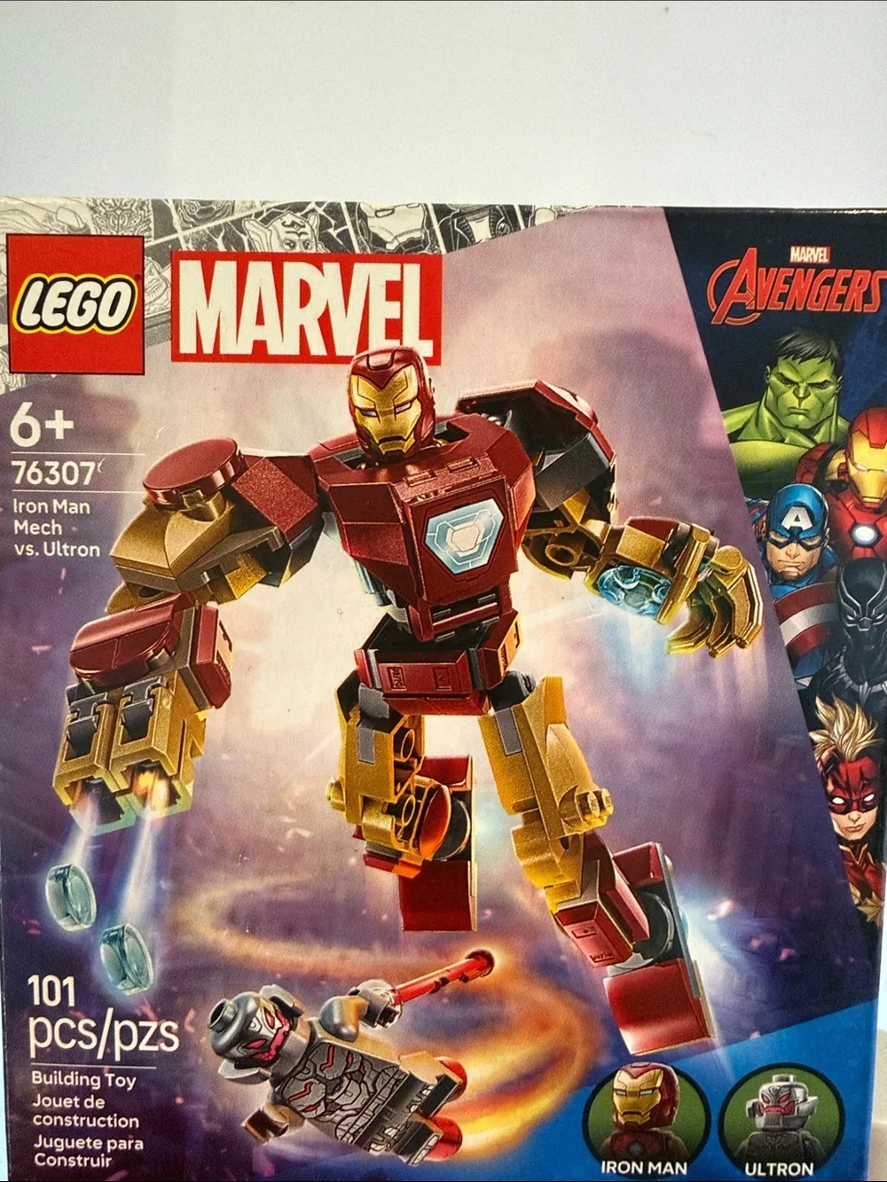 LEGO Marvel Iron Man Mech (Red & Gold) Building Toy